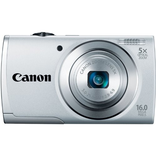Canon PowerShot A2500 16MP Digital Camera with 5x Optical Image Stabilized Zoom with 2.7-Inch LCD (Silver) (OLD MODEL) | Amazon (US)