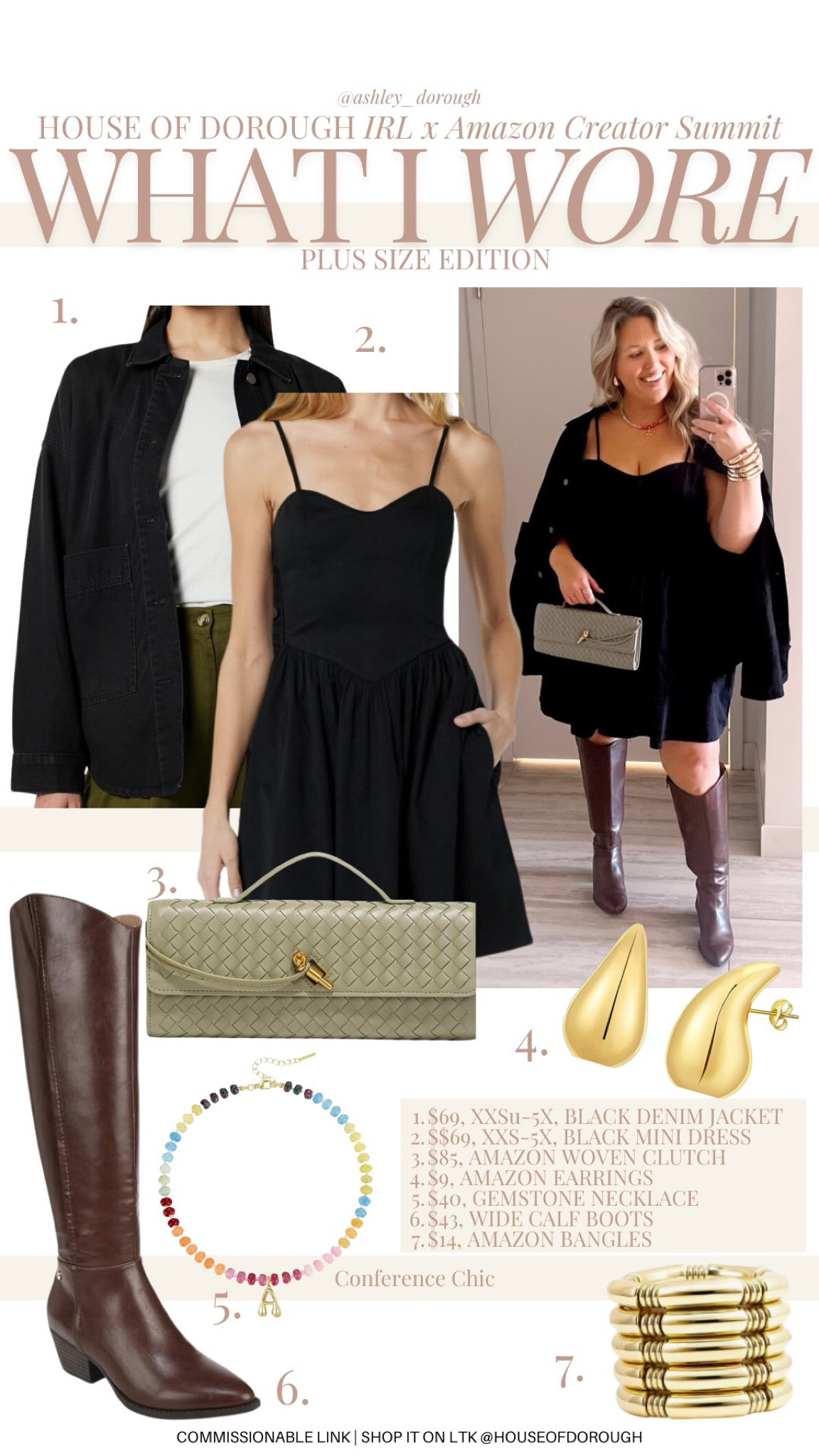 What I wore for Amazon Creator Summit plus size edition! Conference chic! The drop dress xxl and the drop black cargo denim jacket is 2x. The boots are the life stride!

#LTKStyleTip #LTKPlusSize #LTKMidsize