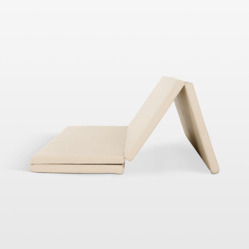 Gathre Ivory Vegan Leather Toddler Tumbling Mat | Crate & Barrel