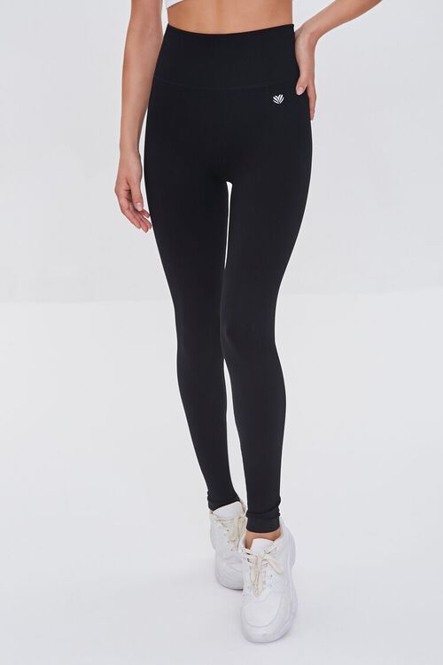 Active Seamless Ribbed High-Rise Leggings | Forever 21 (US)