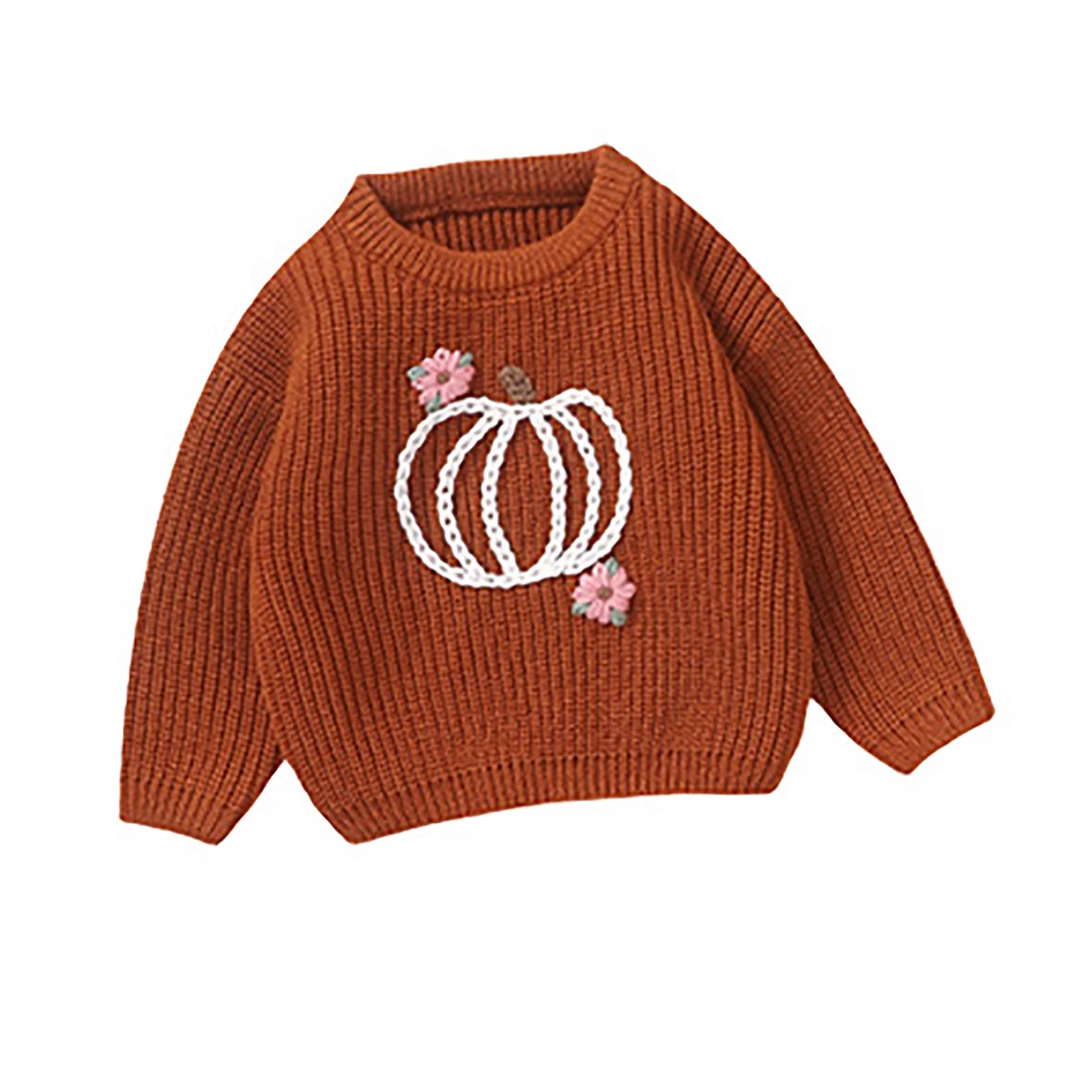 Girls Knitted Sweater Long Sleeve Pullover Top Cute Pumpkin Halloween Autumn Outfit Warm Cozy Cas... | Walmart (CA)