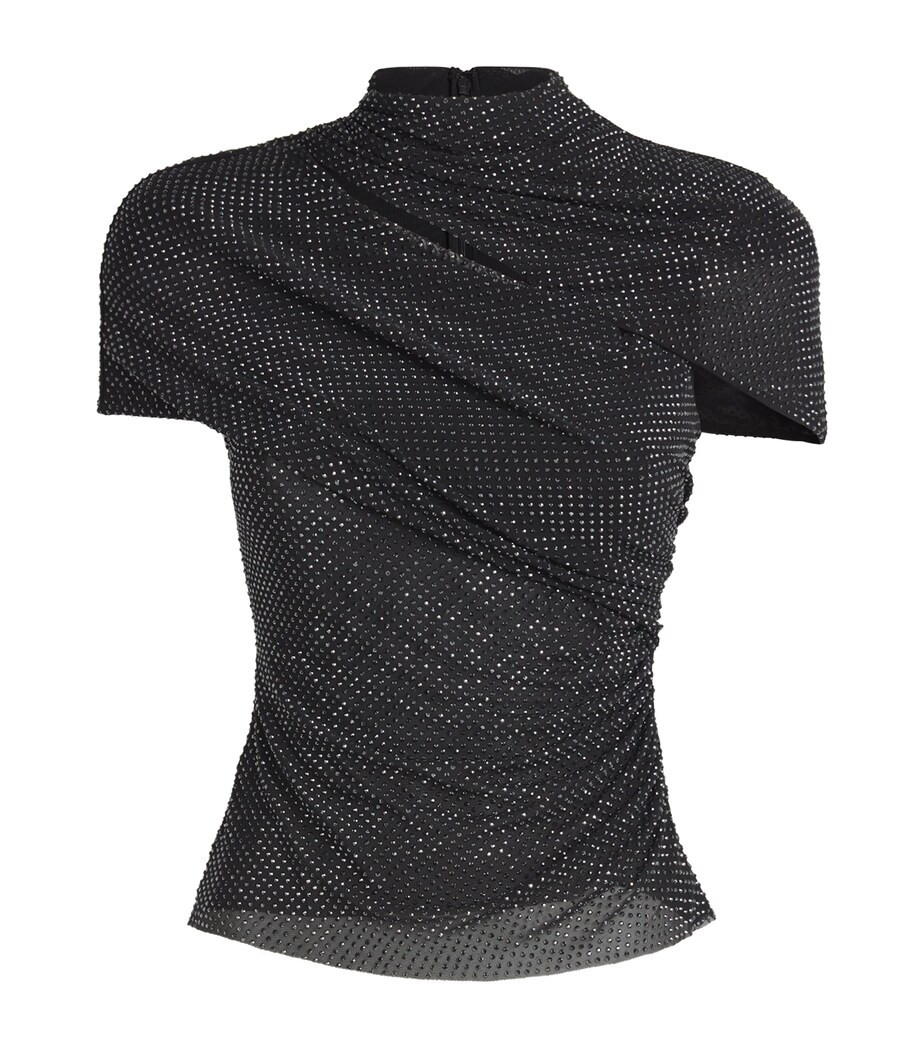 Rhinestone Mesh Cut-Out Top | Harrods