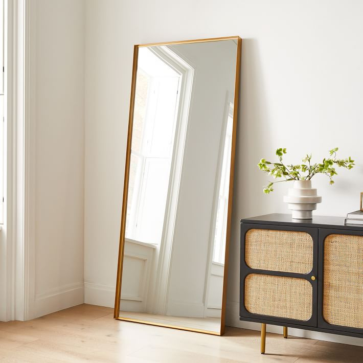 Deep Frame Metal Floor Mirror - 30"W x 72"H | West Elm (US)