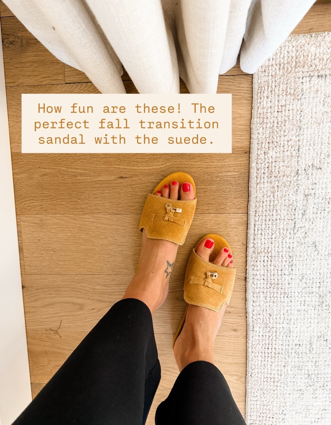 Can’t believe these are from Amazon! I love the color & these are perfect for transitioning into fall!

Loverly Grey, fall shoes, transitional finds, sandals, suede sandals, Amazon

#LTKSeasonal