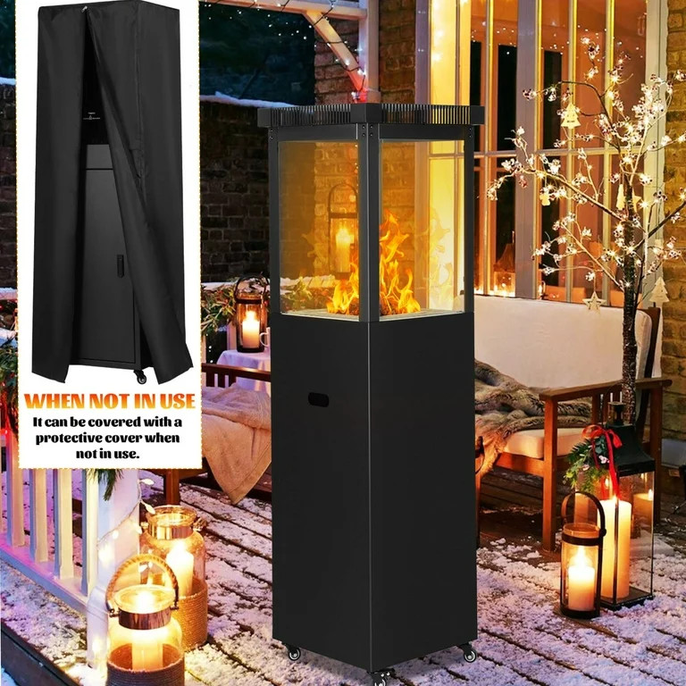 IMIKEYA Patio Heater Black Coated Steel High Heat Capacity Smokeless Combustion for Home Use | Walmart (US)