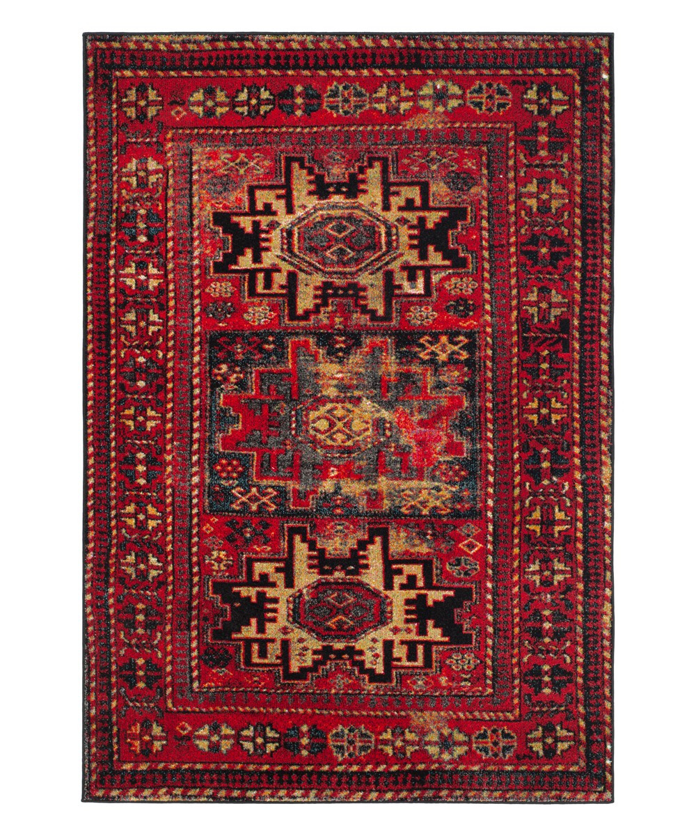 SAFAVIEH Rugs Indoor Rugs RED - Red Juerge Hamadan Rug | Zulily
