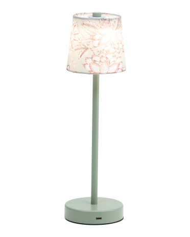 4x14 Printed Lampshade Rechargeable Tabletop Lamp | TJ Maxx