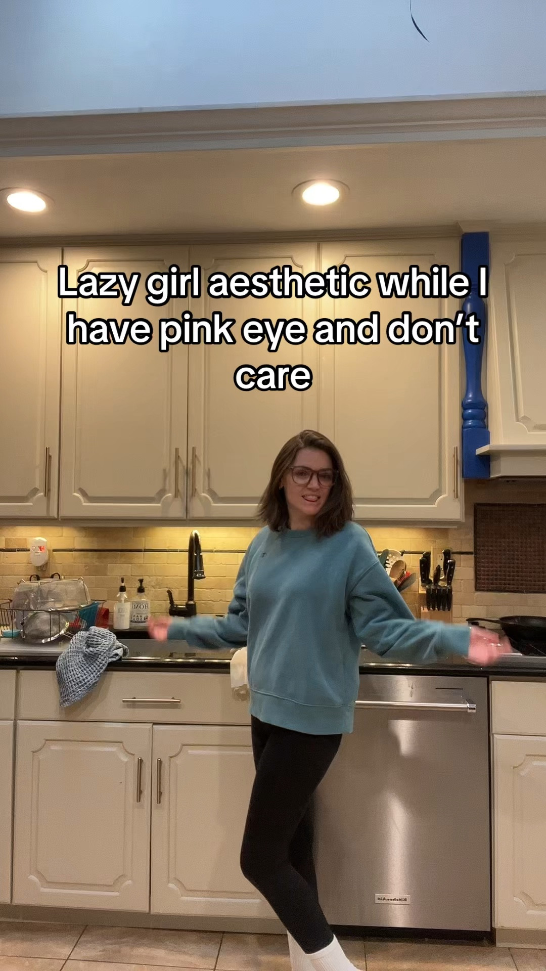 Cozy wear all day everyday
Champion sweatshirt S
Danskin leggings (with pockets!) XS
Target blue light glasses
Hanes crew socks

#LTKFindsUnder50