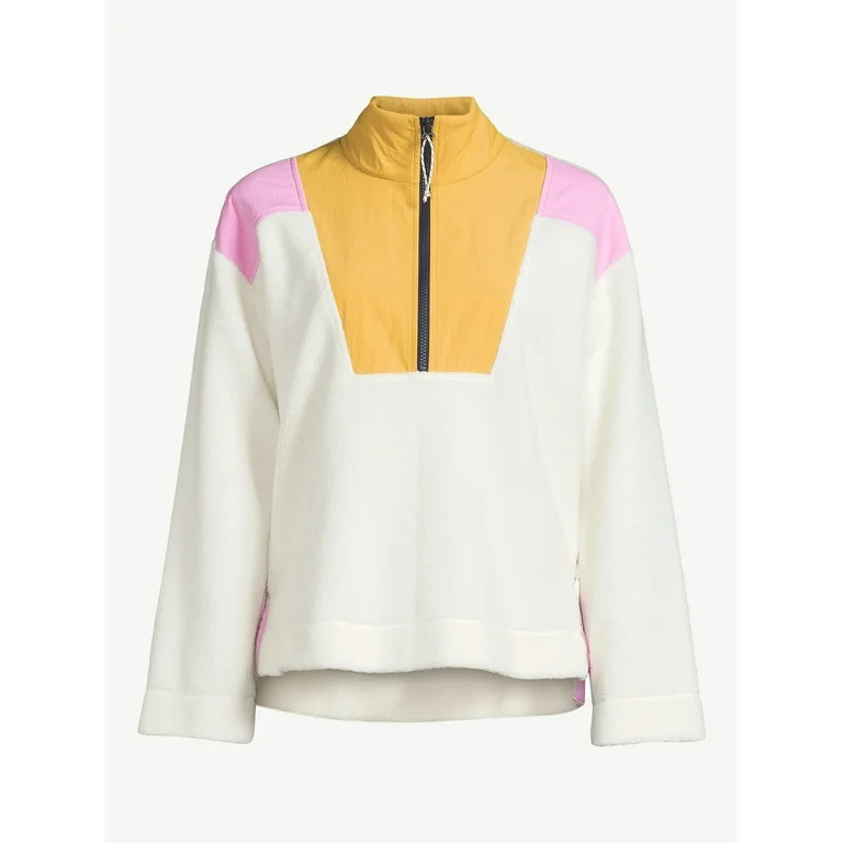 Free Assembly Women's Half Zip Mixy Popover - Walmart.com | Walmart (US)