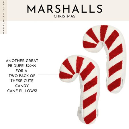 Cute pottery barn candy cane dupe pillows! Comes in a two pack so it’s a great deal!

Marshall’s christmas, Christmas pillow, Christmas decor, Xmas decor, candy cane pillow , cupcakes and cashmere Christmas 

#LTKSeasonal #LTKsalealert #LTKhome