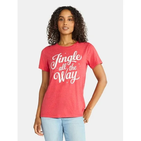 Christmas Women s Jingle Graphic Tee from Holiday Time Sizes S-XXXL | Walmart (US)