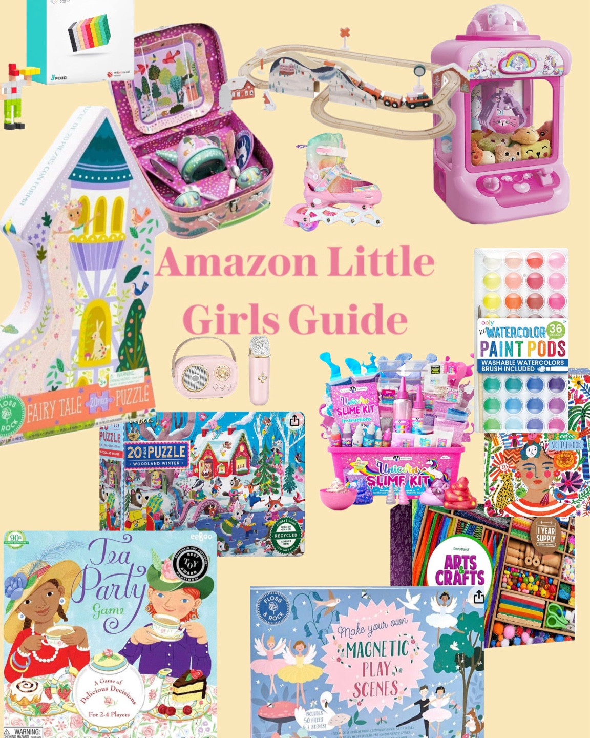 Amazon little girls gifts, little girls gifts, girls gifts, girls toys, girls slime, girls puzzles, kids gifts, pixio blocks, floss and rock, girls tea set, girls toys, kids toys, kids games, Manhattan toy co, Christmas train 

#LTKHoliday #LTKKids #LTKCyberWeek