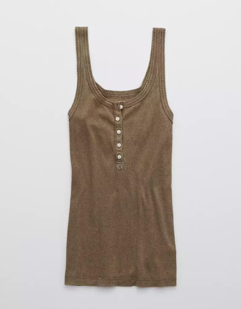 Aerie No BS Henley Tank Top | American Eagle Outfitters (US & CA)