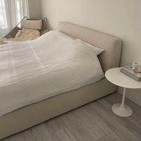 Toby Upholstered Storage Bed Performance Felt-Natural / Queen Size | Eternity Modern