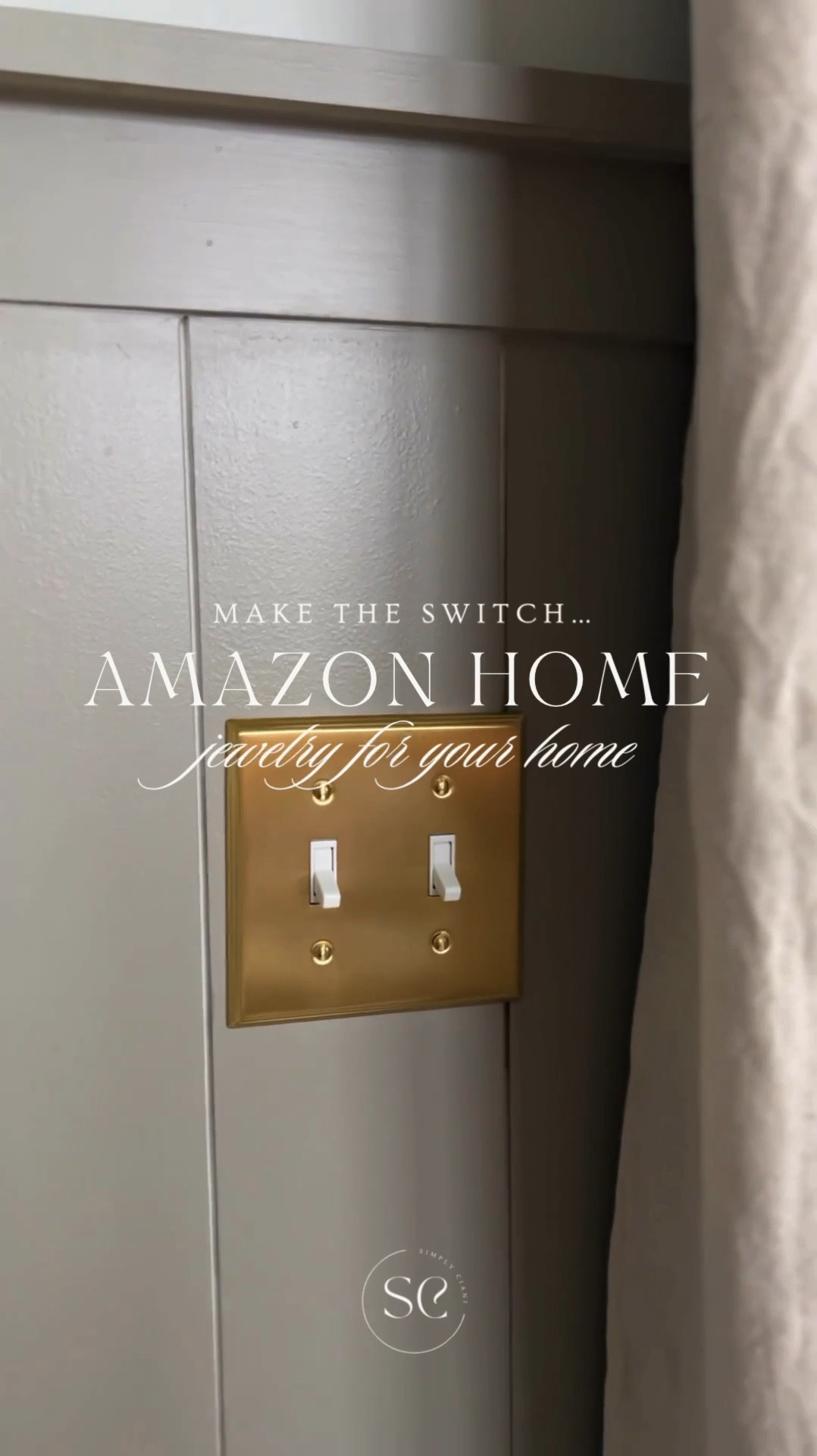 Brass switch plate from Amazon that totally transforms your home from builder basic to beautiful! 

#LTKVideo #LTKHome