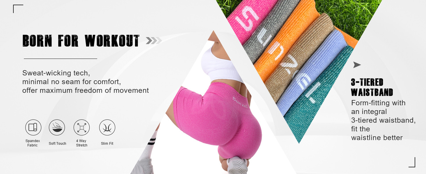 Sunzel Butt Scrunch Seamless Shorts, Womens 5 Inch Workout Shorts High Waist Stretch Booty Short ... | Amazon (US)
