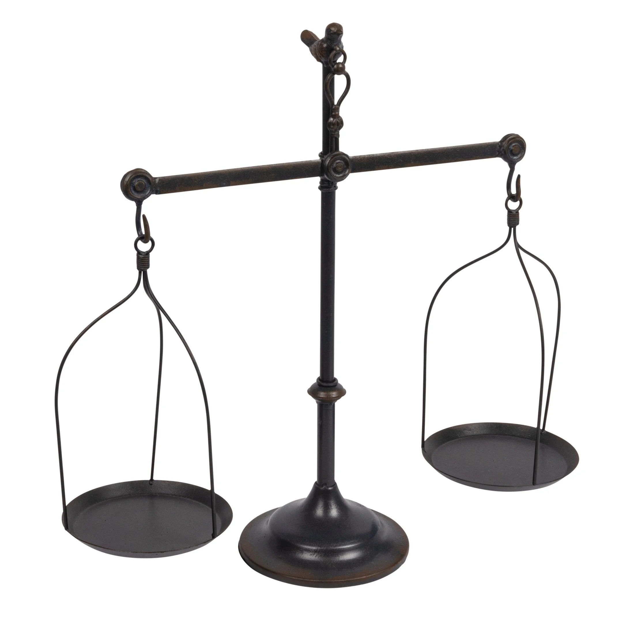 Creative Co-Op Black Decorative Antique Iron Balance Scale with Bird - Walmart.com | Walmart (US)