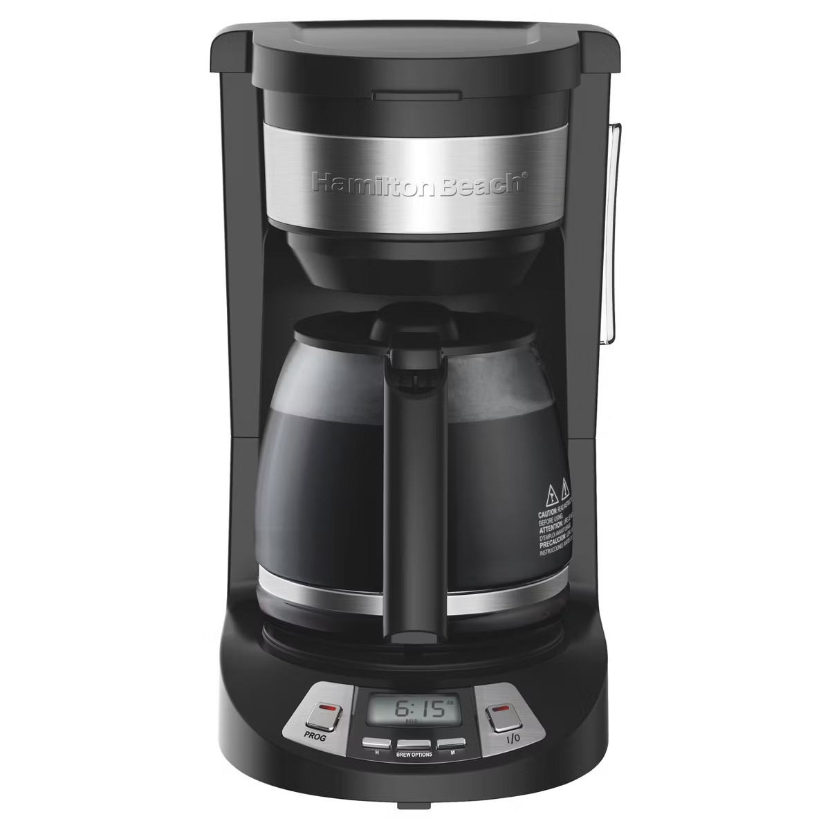 Hamilton Beach 12 Cup Programmable Coffee Maker - Black - 46290: Drip Coffee Machine, Nonstick Ho... | Target