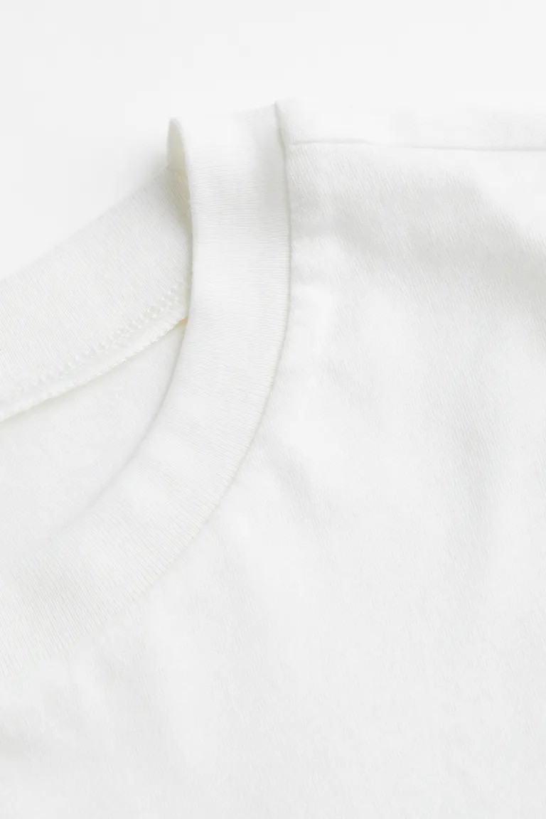 Fitted T-shirt - White - Ladies | H&M US | H&M (US + CA)
