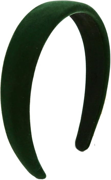 Green Velvet Padded Headbands for Women Christmas Headbands Fashion Non slip Comfortable headband... | Amazon (US)