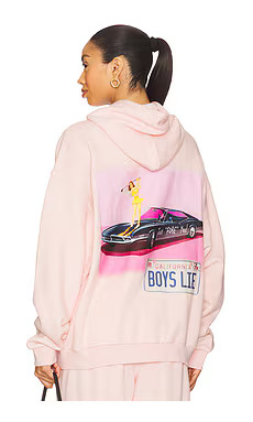 Boys Lie Just Fore You Harley Zip Hoodie in Pink from Revolve.com | Revolve Clothing (Global)