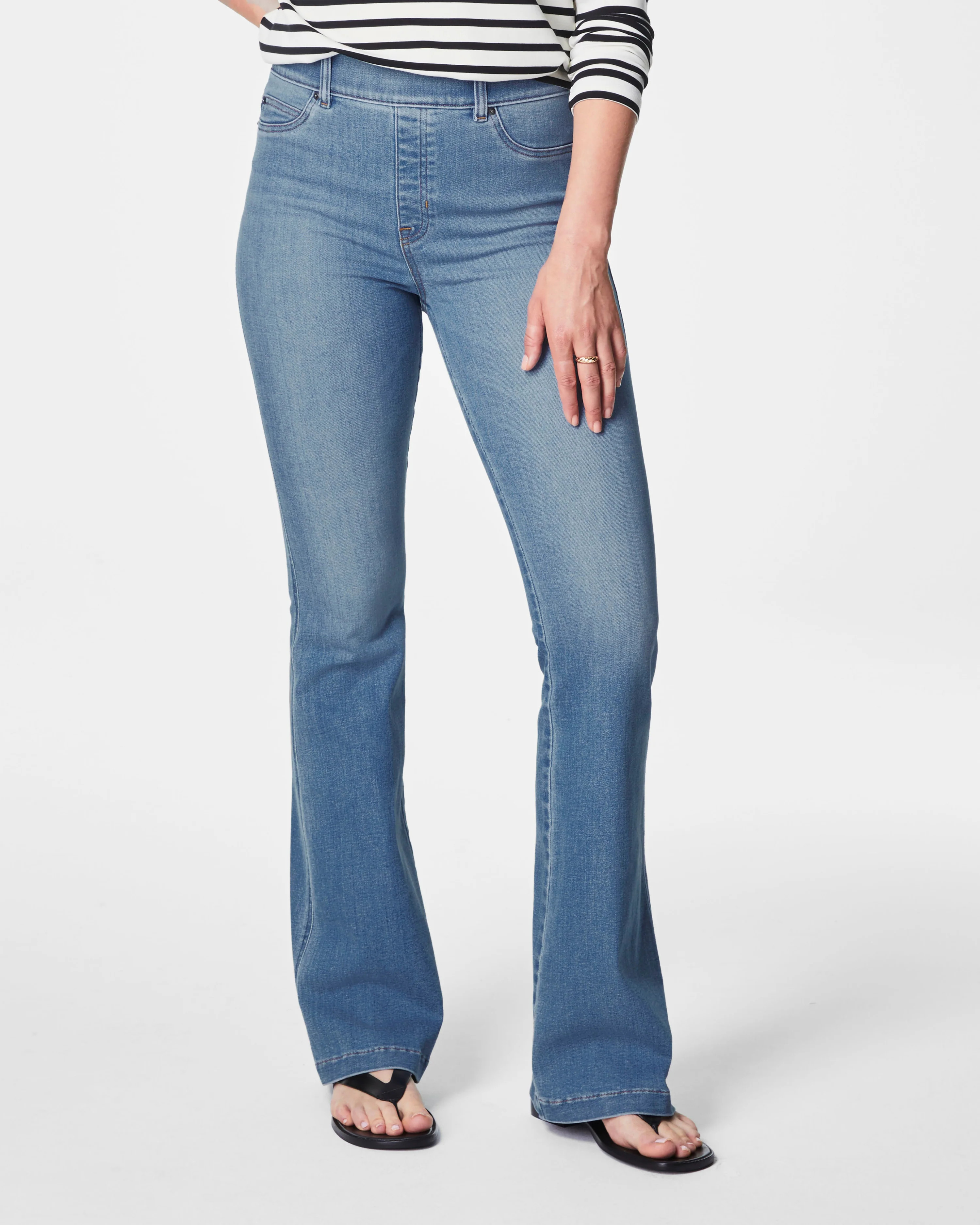 High-Rise Flare Jeans with Waist Shaping & Tummy Control | SPANX | Spanx
