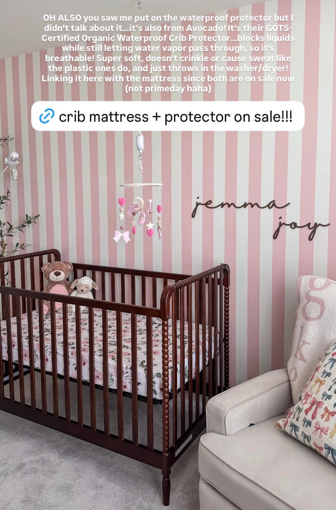 Jemma’s crib mattress and mattress protector are on sale!

#LTKSaleAlert #LTKBaby #LTKmomlife