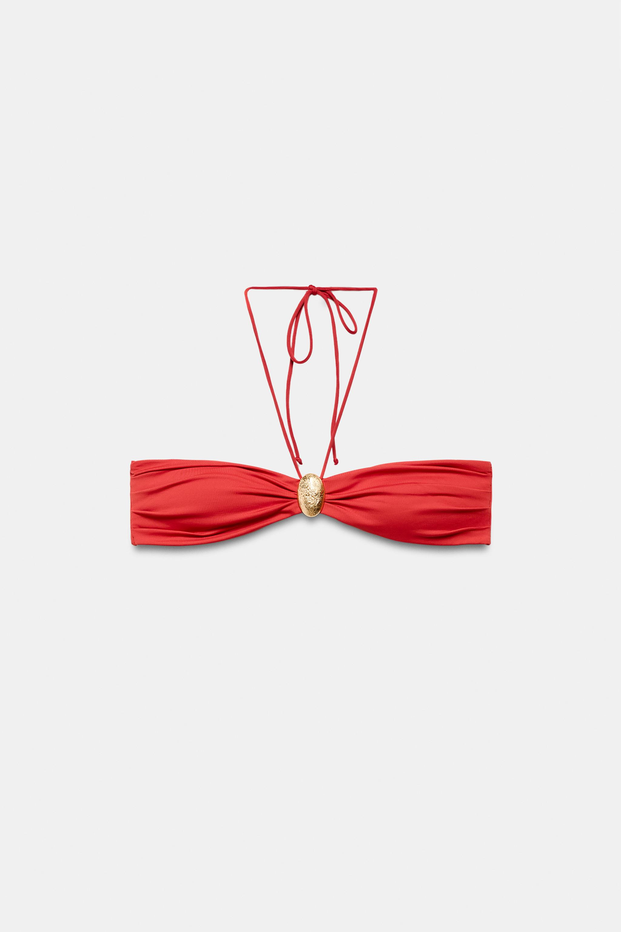 BANDEAU-BIKINIOBERTEIL MIT OVALEM METALLDETAIL | Zara DE