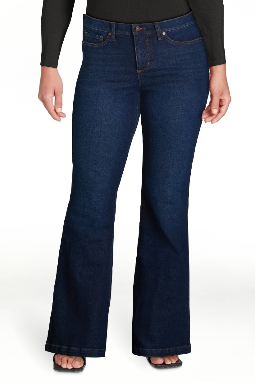 Sofia by Sofia Vergara Women's and Women's Plus Melisa Flare High Rise Jeans, 30.5", 32.5" and 34... | Walmart (US)