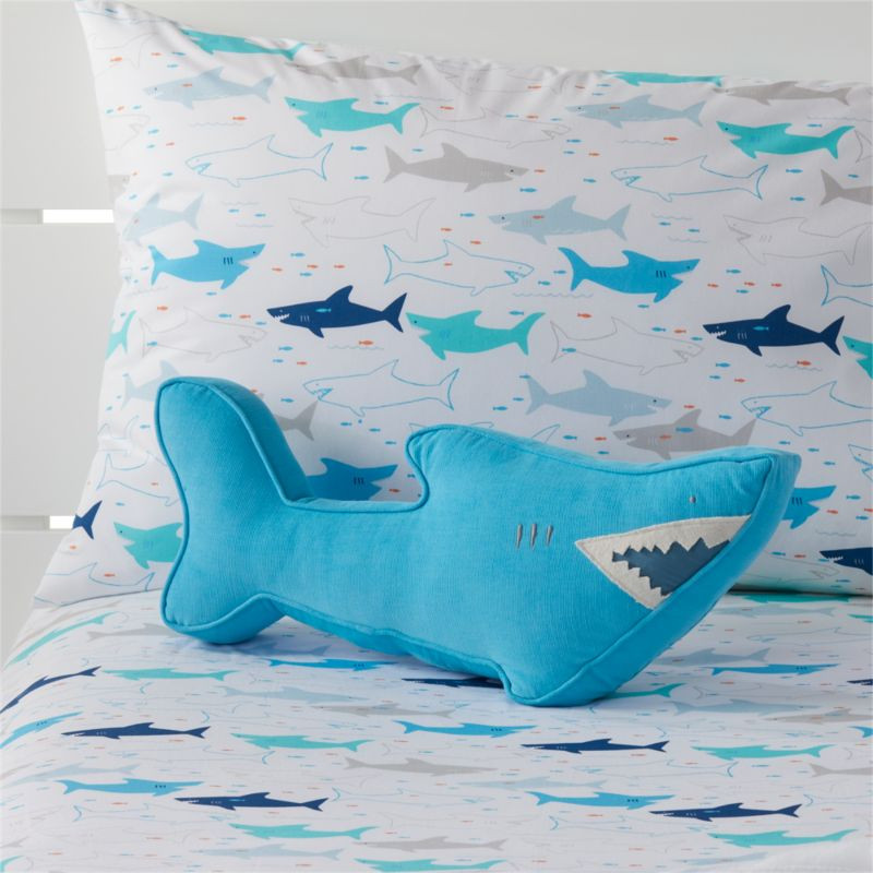 Shark Throw Pillow + Reviews | Crate & Kids | Crate & Barrel