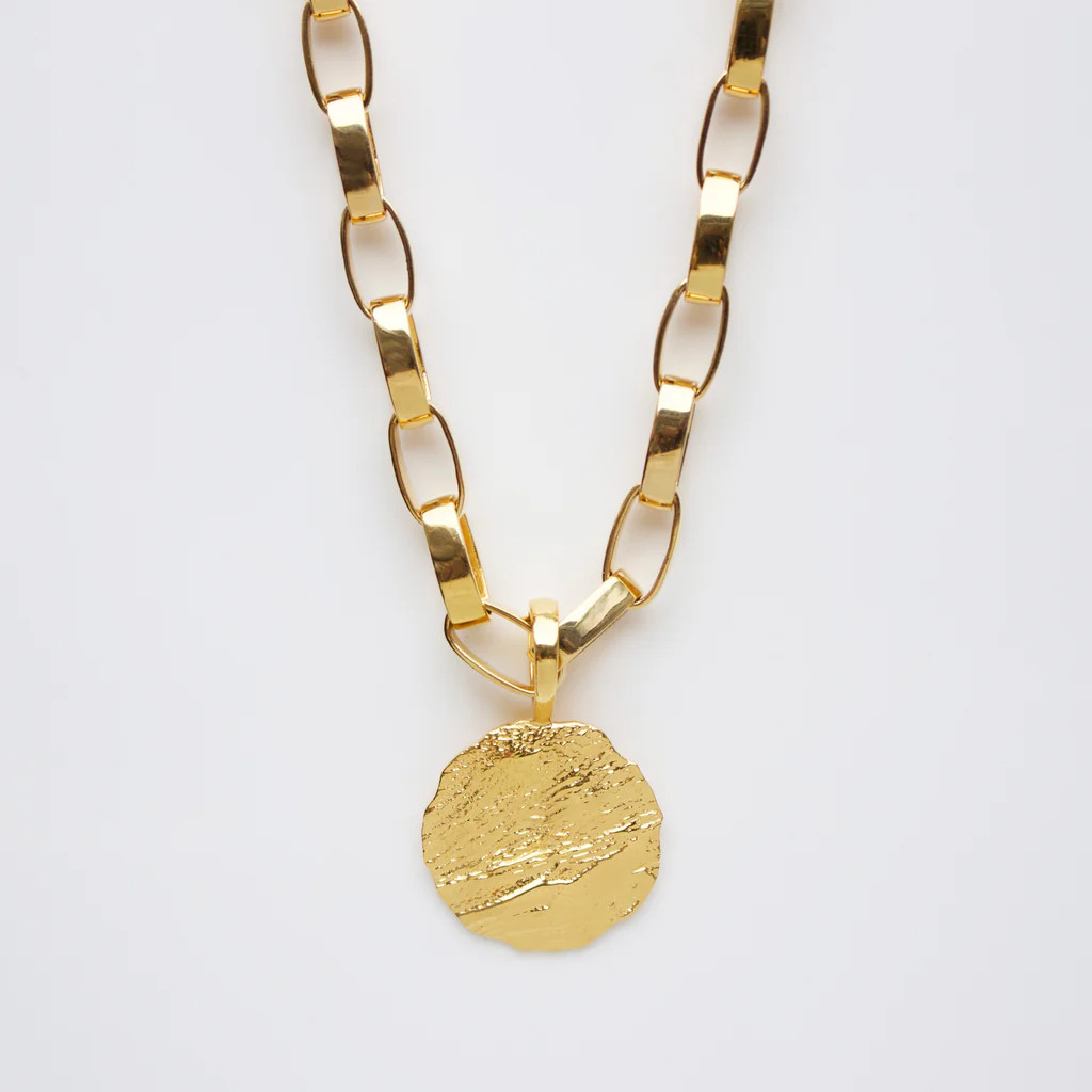Molten Coin Chunky Necklace | Carrie Elizabeth