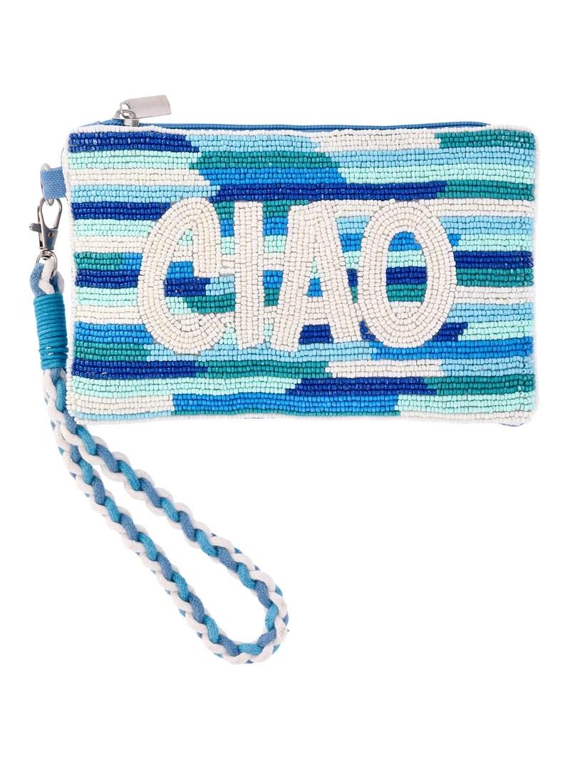No Boundaries Women's Beaded Wristlet, Blue Ciao | Walmart (US)