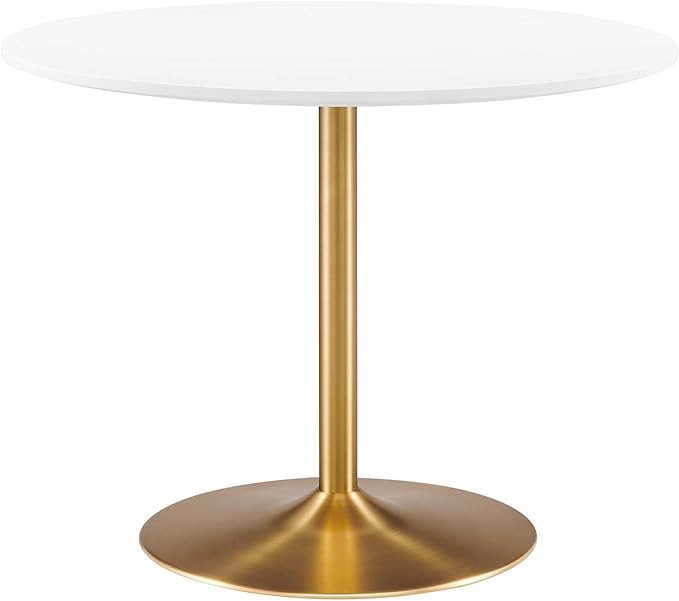 Modway EEI-6249-GLD-WHI Amuse 40" Dining Table, Gold White | Amazon (US)