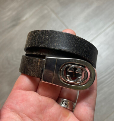 Vintage Gucci Parfums Gold Silver GG Belt Buckle  Made in Italy 37” L (as-is) | eBay US