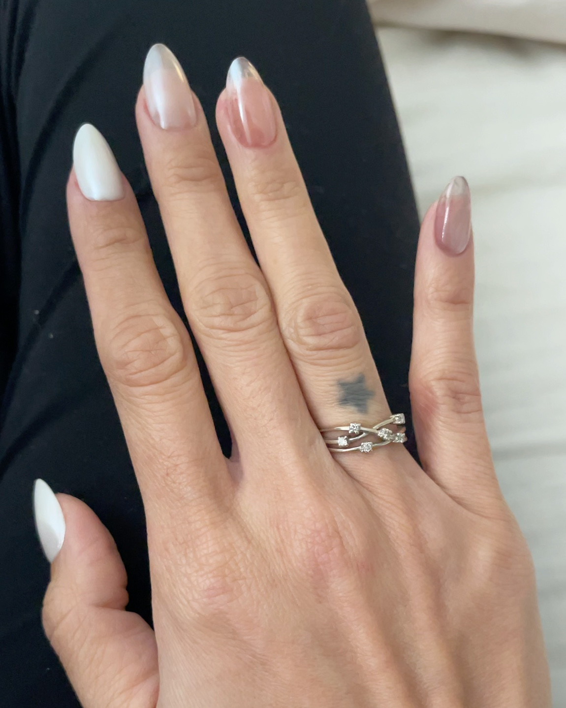 Nude manicure leveled up! This effect looks more like iridescent pearl chrome powder than the semi cured cat eye effect already on these softgel / gel-X nails. The nail set comes with enough nails to do a solid manicure or mix and match colors or use one of each shade for this neutral pearly ombré manicure. These are soak off gel nails that are semicured and then finished with gel glue and uv led nail lamp. 

I’ve also linked my favorite iridescent chrome effect powders for the girlies who like to DIY nails 💅🏽

#LTKBeauty #LTKFindsUnder50