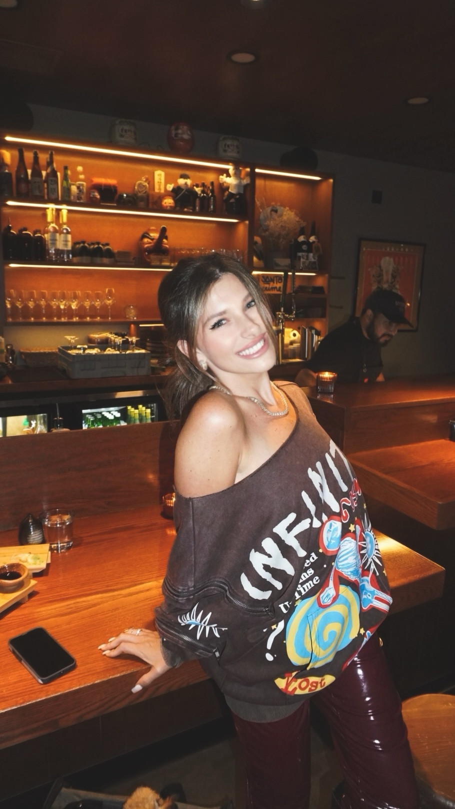 Step into another dimension in The AKIRA Label Infinite Cosmos Oversized Graphic Sweatshirt. Made from soft washed cotton, it features an off-the-shoulder neckline, long sleeves with functional zipper accents, and raw seam details. The standout is the cosmic-inspired graphics—complete with a swirling galaxy, skeleton figure, and playful text like “INFINITE” and “Started With Time.” 

Pair with the AKIRA Label On Fire Faux Leather Legging, which is crafted from ultra-glossy faux patent leather in a rich burgundy hue. It features a high-rise, skinny-leg silhouette, a five-pocket design, functional belt loops, soft inner lining, and a zip-button front closure.

Finally:  The AZALEA WANG Mitica Burgundy Patent Slouch Boot is crafted from a sleek n’ shiny faux patent leather and boasts a slouchy silhouette, a pointed toe, and a slim, sky-high stiletto heel. 

#LTKNYFW #LTKSeasonal #LTKFallSale