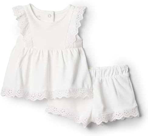 Amazon Essentials x Sofia Grainge Toddlers and Baby Girls' Cotton Eyelet Top & Shorts Play Set, M... | Amazon (US)