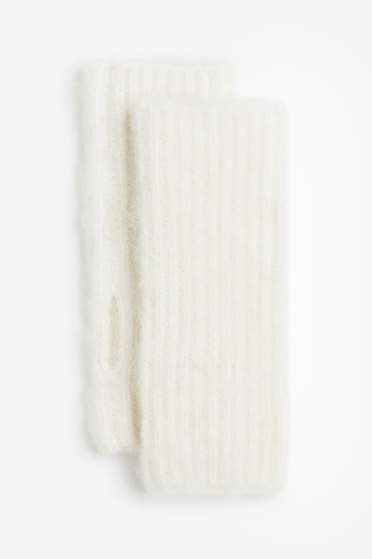 Alpaca blend fingerless gloves - Cream - Ladies | H&M GB | H&M (UK, MY, IN, SG, PH, TW, HK)