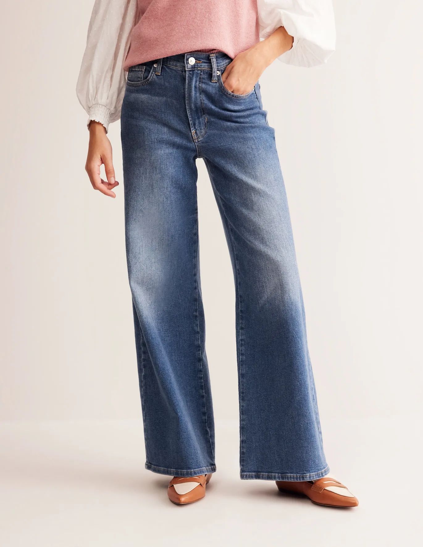 High Rise Wide Leg Jeans | Boden (US)