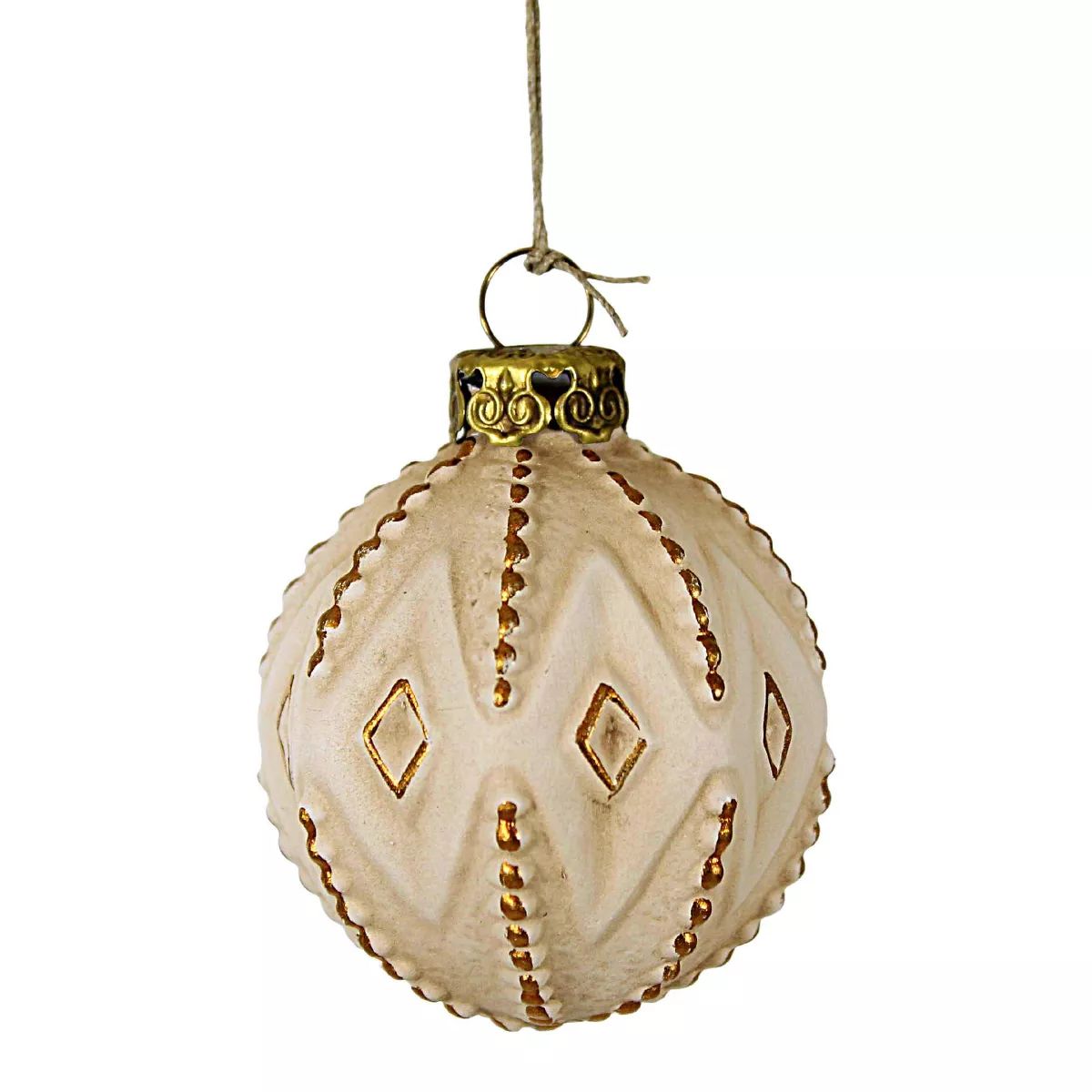 Marolin Christmasballs Ornament  -  One Ornament 2.25 Inches -  Vintage Look Gold  -   -  Paper  ... | Target