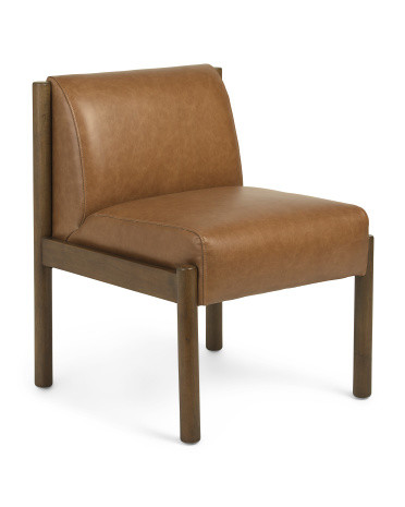 Top Grain Leather Solid Wood Redmond Dining Chair | TJ Maxx
