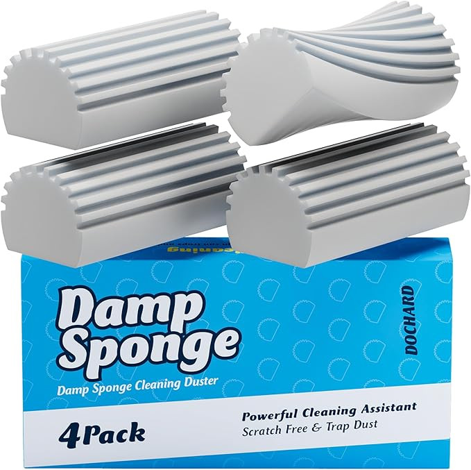 DOCHARD Damp Cleaning Sponge Duster, 4-Pack Squishy Wet Reusable Non Scratch Sponges Kitchen, Sup... | Amazon (US)