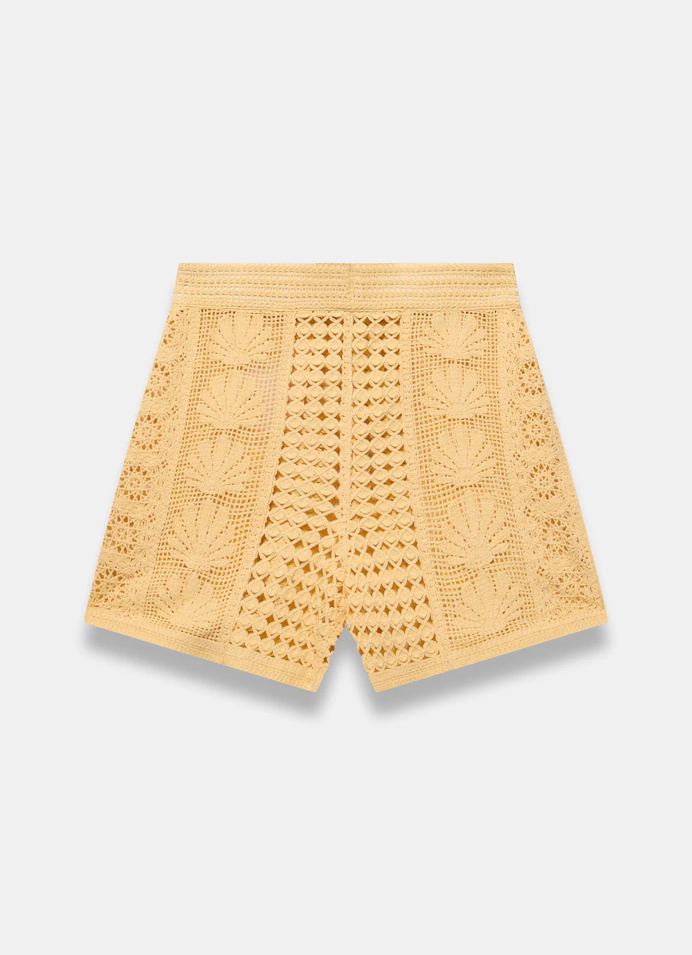 Yellow Crochet Shell Shorts | Mint Velvet