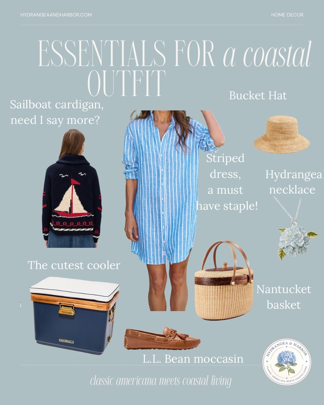 Coastal beachy Nantucket style outfit