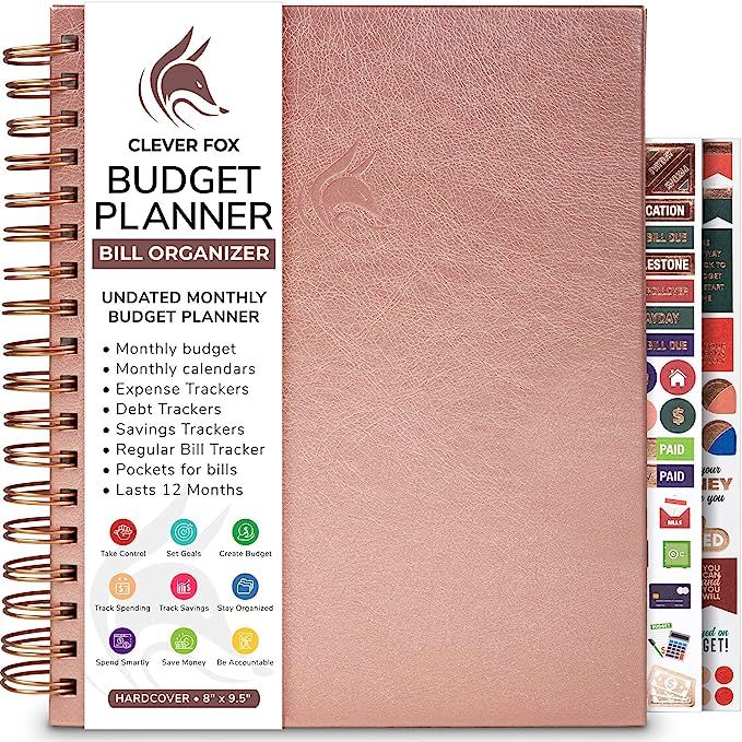 Clever Fox Budget Planner & Monthly Bill Organizer With Pockets. Expense Tracker Notebook, Budget... | Amazon (US)