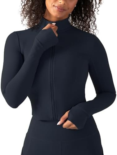 Active Women's Ultraluxe Full Zip Jacket, Athleisure, 4-Way-Stretch, Thumbholes | Amazon (US)