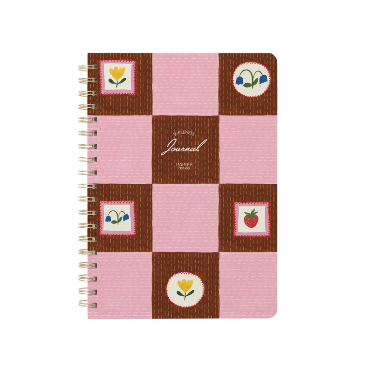 Papier To Go, Guided Wellness Journal Undated, Spiral, Hardcover, B5 Size - 7.1"" x 10"" inches, ... | Walmart (US)