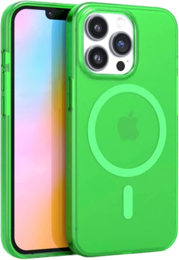 FELONY CASE - Stylish Neon Green Crystal Clear Phone Case for iPhone 12 Pro Max, Compatible with ... | Amazon (US)