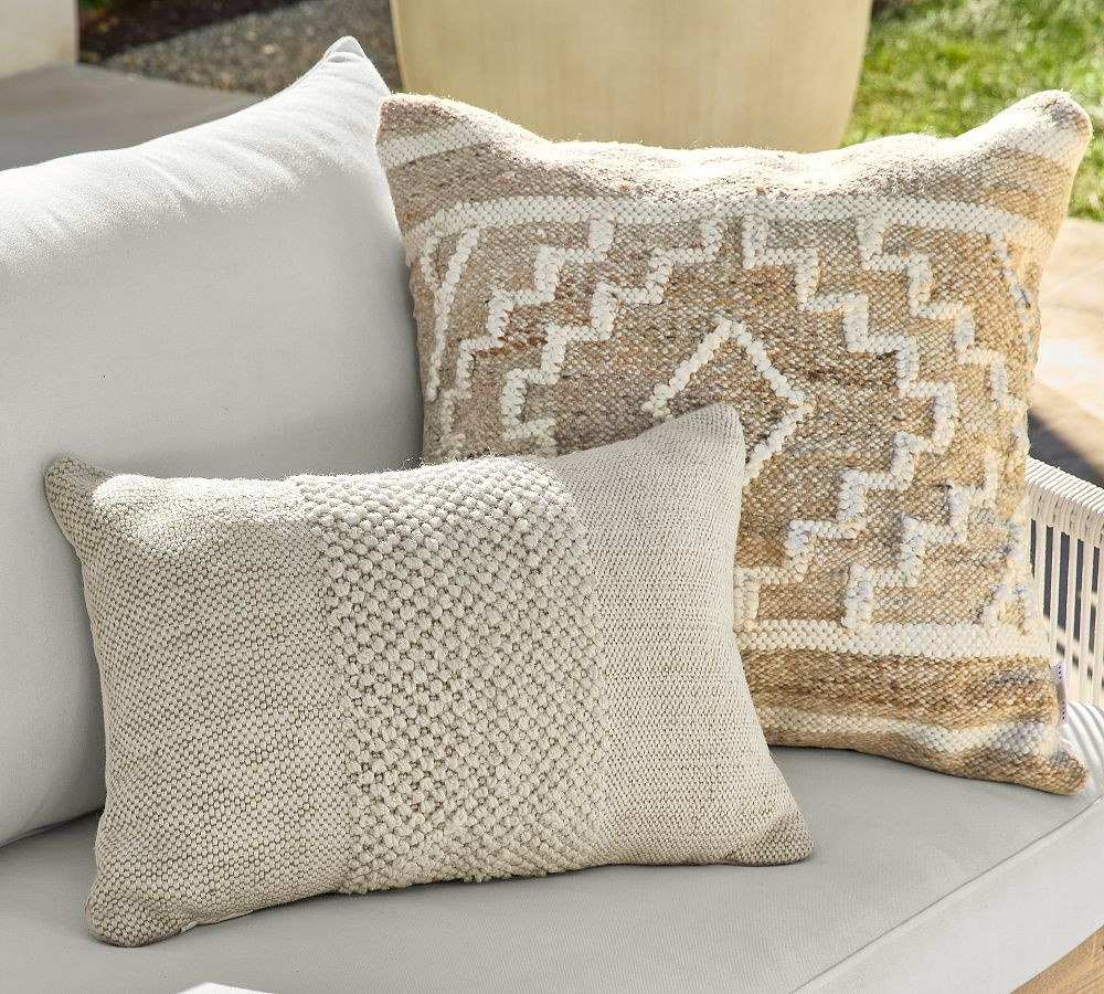 Monterey Geo Woven Outdoor Pillow | Pottery Barn (US)
