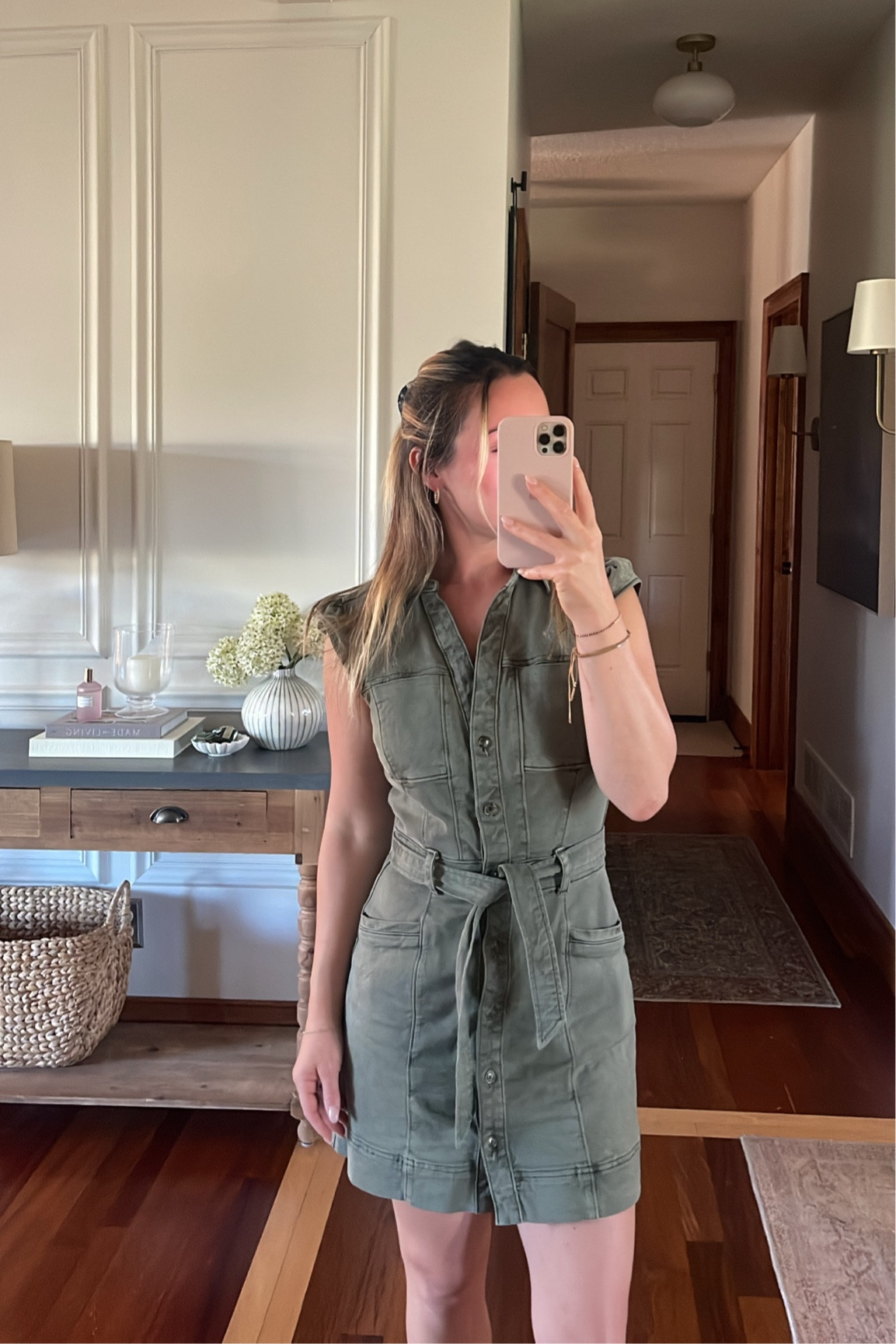 Transitional fall denim dress 🍃